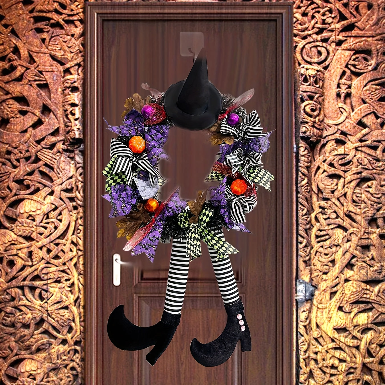 Spooky Witch Halloween Wreath Wall and Door Decor