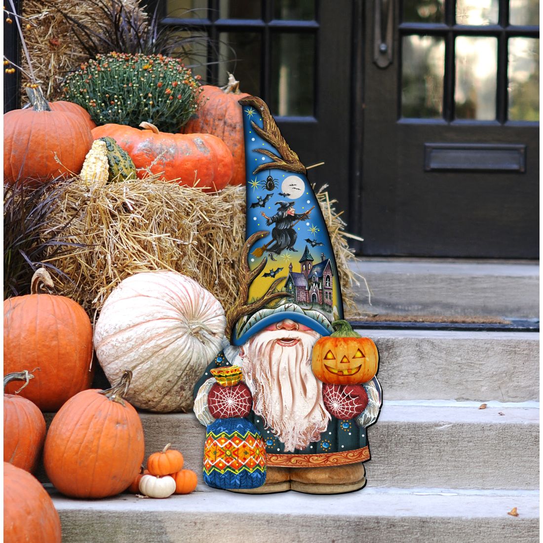 Halloween Gnome Door Decor by G. DeBrekht - Thanksgiving Halloween Decor - 8611016H