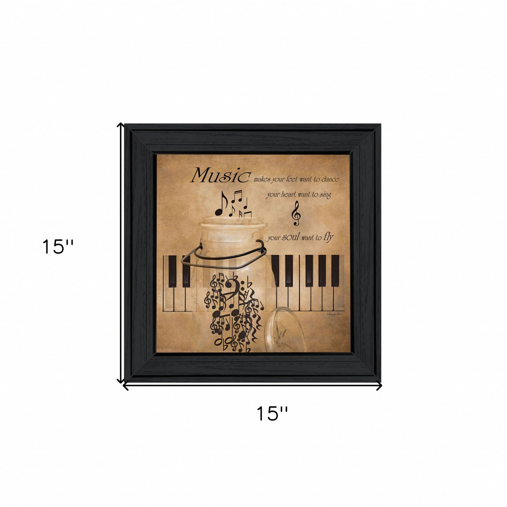 Music 3 Black Framed Print Wall Art-3