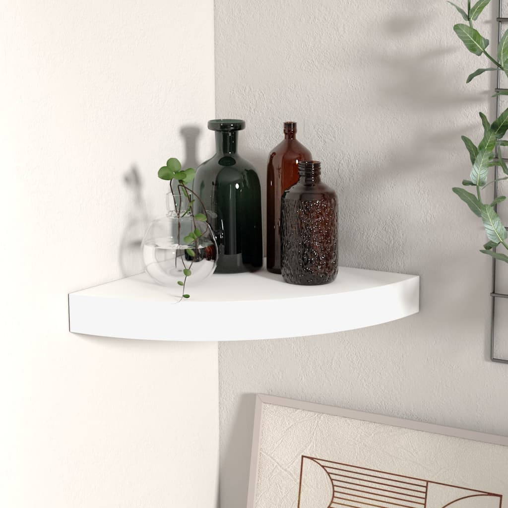 vidaXL Wall Corner Shelf Floating Corner Shelf Wall Mounted Display Shelf-51