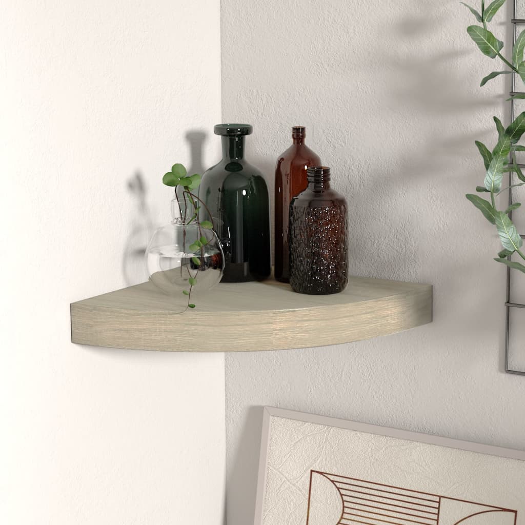vidaXL Wall Corner Shelf Floating Corner Shelf Wall Mounted Display Shelf-41